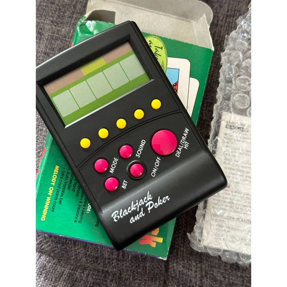 unbranded Toys Vintage Blackjack And Poker Electronic Handheld Lcd
